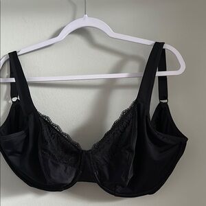 Vanity Fair Bra 38DDD Black, 76014 underwire no padding silky wide straps 3543 G